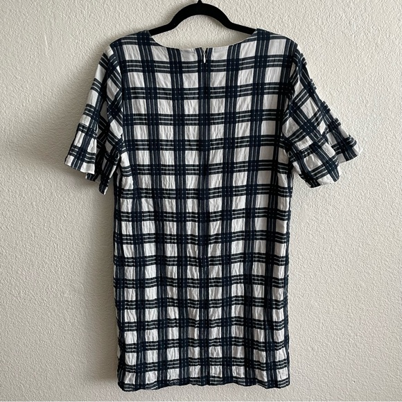 Madewell Mini Bell Sleeve Dress in Leighton Plaid Size 10 - Picture 12 of 16